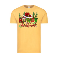 Vintage Mustard howdy christmas cowboy hat Vintage Tee - CowGirlArtShop