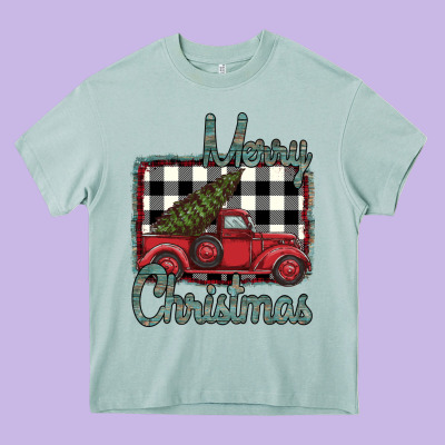 Merry Christmas Truck Heavy Core Tee Designed By Bettercallsaul