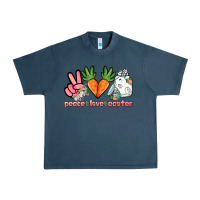 Midnight Navy Peace love Easter Day Urban Heavy Tee - HowdyJamesFarm