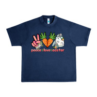 Navy Peace love Easter Day Urban Heavy Tee - HowdyJamesFarm