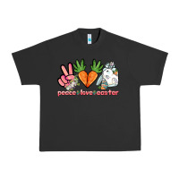 Pigment Black Peace love Easter Day Urban Heavy Tee - HowdyJamesFarm