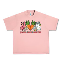 Salmon Peace love Easter Day Urban Heavy Tee - HowdyJamesFarm