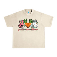 Sandshell Peace love Easter Day Urban Heavy Tee - HowdyJamesFarm