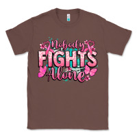 Chestnut Nobody fights alone Cancer Awareness Classic Tee - HowdyJamesFarm