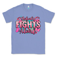 Colony Blue Nobody fights alone Cancer Awareness Classic Tee - HowdyJamesFarm