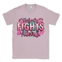 Lilac Nobody fights alone Cancer Awareness Classic Tee - HowdyJamesFarm