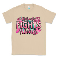 Mushroom Nobody fights alone Cancer Awareness Classic Tee - HowdyJamesFarm