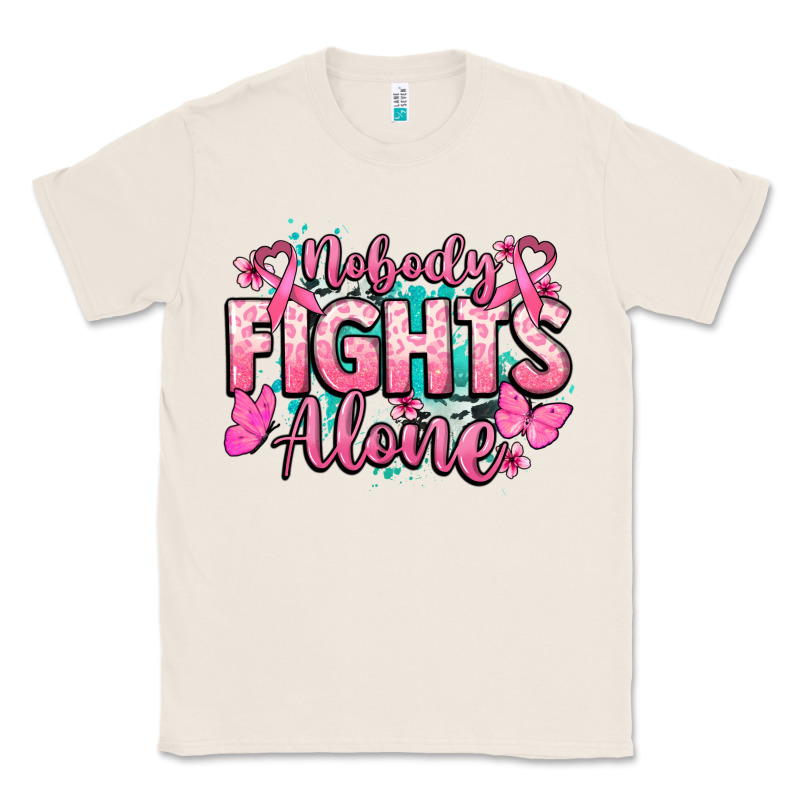 Nobody Fights Alone Cancer Awareness Classic Tee by HowdyJamesFarm | Teevron