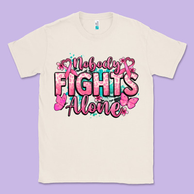 Nobody Fights Alone Cancer Awareness Classic Tee Designed By Howdyjamesfarm