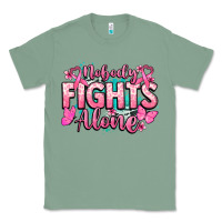 Sage Nobody fights alone Cancer Awareness Classic Tee - HowdyJamesFarm