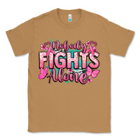 Toasted Coconut Nobody fights alone Cancer Awareness Classic Tee - HowdyJamesFarm