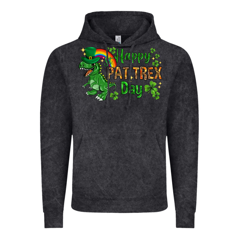 St. Patrick's Happy Pat T-rex Day With Rainbow Vintage Hoodie by HowdyJamesFarm | Teevron