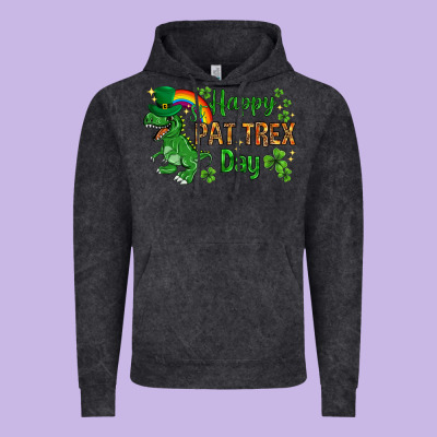 St. Patrick's Happy Pat T-rex Day With Rainbow Vintage Hoodie Designed By Howdyjamesfarm