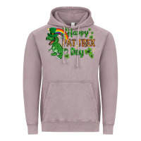 Vintage Zinc St. Patrick's Happy Pat T-Rex Day with rainbow Vintage Hoodie - HowdyJamesFarm