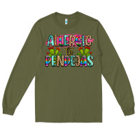 Army Green Allergic to pendejas mexico Long Sleeve Tee - FaDigitalArtStudio