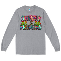 Heather Grey Allergic to pendejas mexico Long Sleeve Tee - FaDigitalArtStudio