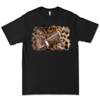Black Football background leopard Premium Tee - NancyCooperArtShop