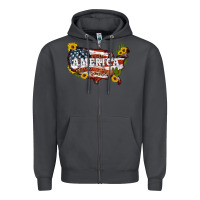 Smoke usa map Zipper Hoodie - Artiststas