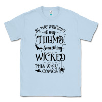 Dusty Blue something wicked this way comes witchcraft halloween 2021 t shirt Classic Tee - longCreatives
