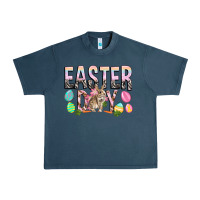 Midnight Navy Easter Day with rabbit Urban Heavy Tee - HowdyJamesFarm