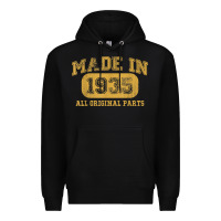 Black Made in 1935 87th Birthday Gifts 87 Year old Birthday T-Shirt Premium Hoodie - longCreatives