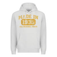 Dove Grey Made in 1935 87th Birthday Gifts 87 Year old Birthday T-Shirt Premium Hoodie - longCreatives