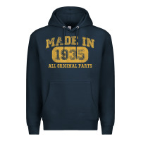 Navy Made in 1935 87th Birthday Gifts 87 Year old Birthday T-Shirt Premium Hoodie - longCreatives