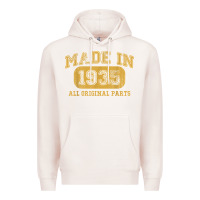 Pale Pink Made in 1935 87th Birthday Gifts 87 Year old Birthday T-Shirt Premium Hoodie - longCreatives