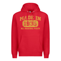 Red Made in 1935 87th Birthday Gifts 87 Year old Birthday T-Shirt Premium Hoodie - longCreatives