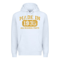 White Made in 1935 87th Birthday Gifts 87 Year old Birthday T-Shirt Premium Hoodie - longCreatives