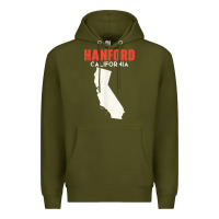 Army Green hanford california usa state america travel californian Premium Hoodie - longCreatives