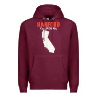 Burgundy hanford california usa state america travel californian Premium Hoodie - longCreatives