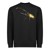 Black Hercules Beetle Side Heavyweight Sweatshirt - LillyAllenDesigns