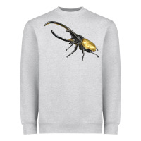 Heather Grey Hercules Beetle Side Heavyweight Sweatshirt - LillyAllenDesigns