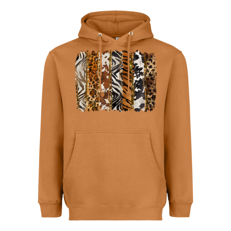 Western Animal Patterns Brushstoke Heavyweight Hoodie by BarkalooDesign | Teevron
