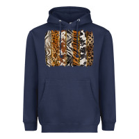 Navy western animal patterns brushstoke Heavyweight Hoodie - BarkalooDesign
