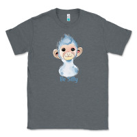 Charcoal Heather monkey cute animals Classic Tee - RanaPortraitStore