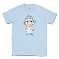 Dusty Blue monkey cute animals Classic Tee - RanaPortraitStore
