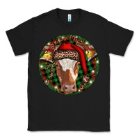 Black Longhorn Cow Christmas Classic Tee - RanaPortraitStore