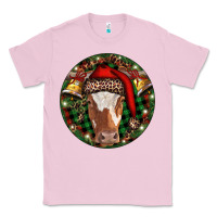 Bubblegum Pink Longhorn Cow Christmas Classic Tee - RanaPortraitStore