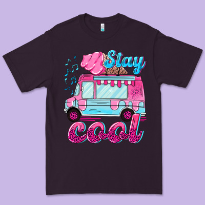 Stay Cool With Ice Cream Van Summer Premium Tee Designed By Nancycooperartshop
