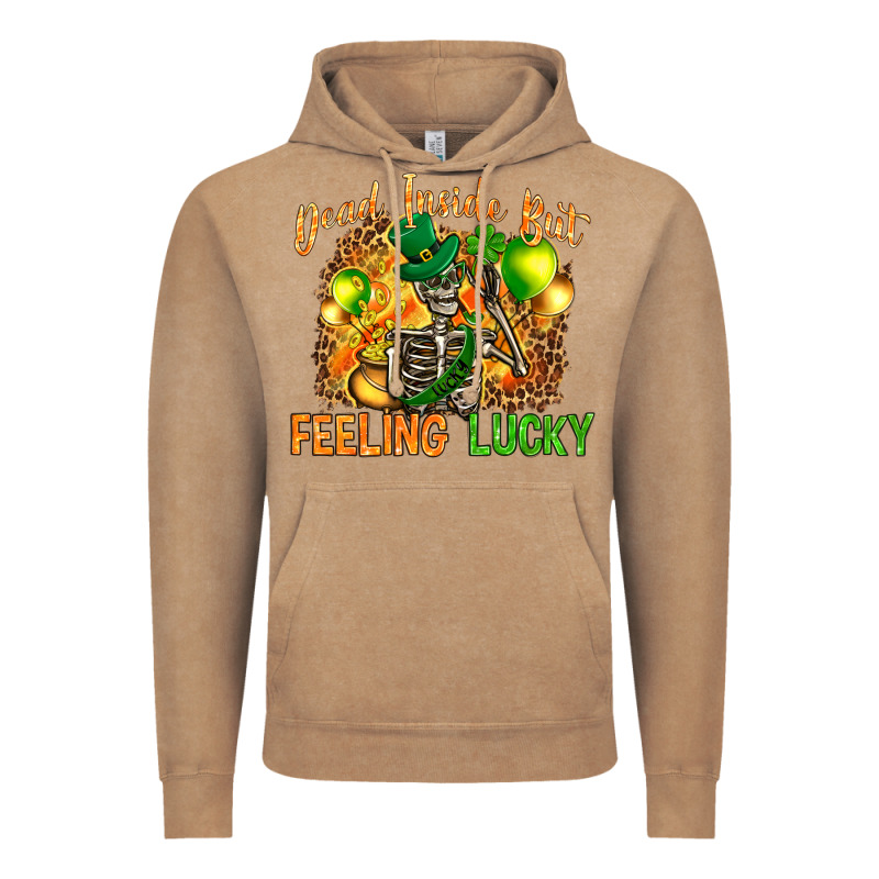 St. Patrick's Dead Inside But Feeling Lucky Vintage Hoodie by HowdyJamesFarm | Teevron