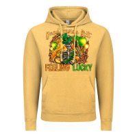 Vintage Mustard St. Patrick's Dead inside but feeling lucky Vintage Hoodie - HowdyJamesFarm