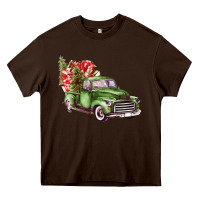 Chocolate Brown green truck Heavy Core Tee - Bettercallsaul