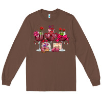 Chestnut valentine's day wine glasses Long Sleeve Tee - OliviaCreatesArt