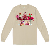 Mushroom valentine's day wine glasses Long Sleeve Tee - OliviaCreatesArt
