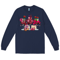 Valentine's Day Wine Glasses Long Sleeve Tee | Teevron