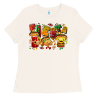 Bone Fiesta with taco, nacho, souce Ladies Tee - NancyCooperArtShop