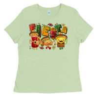 Matcha Fiesta with taco, nacho, souce Ladies Tee - NancyCooperArtShop