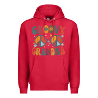 Cardinal groovy grandma retro 70s peace sign design grandmother Premium Hoodie - longCreatives